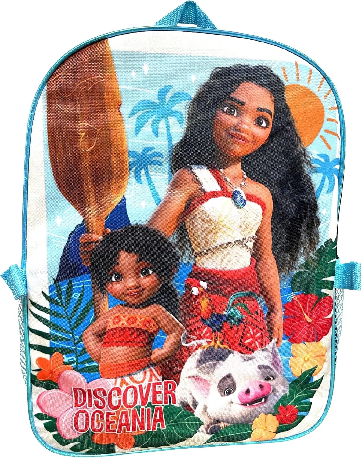 Ruz Moana Girl's 16 Inch Backpack With Removable Matching Lunch Box Set