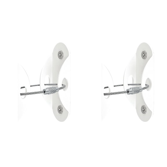 Furniture Anchors (12 Pack) for Baby Proofing, Anti Tip Furniture Anchors Earthquake Straps  to 400 LBS,White