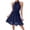 Navy, variant on Women's Halter Dresses Spring Summer Sleeveless Tiered Ruffle Hem Mini Dresses Sweet Style A-Line for Beach Vacation Party