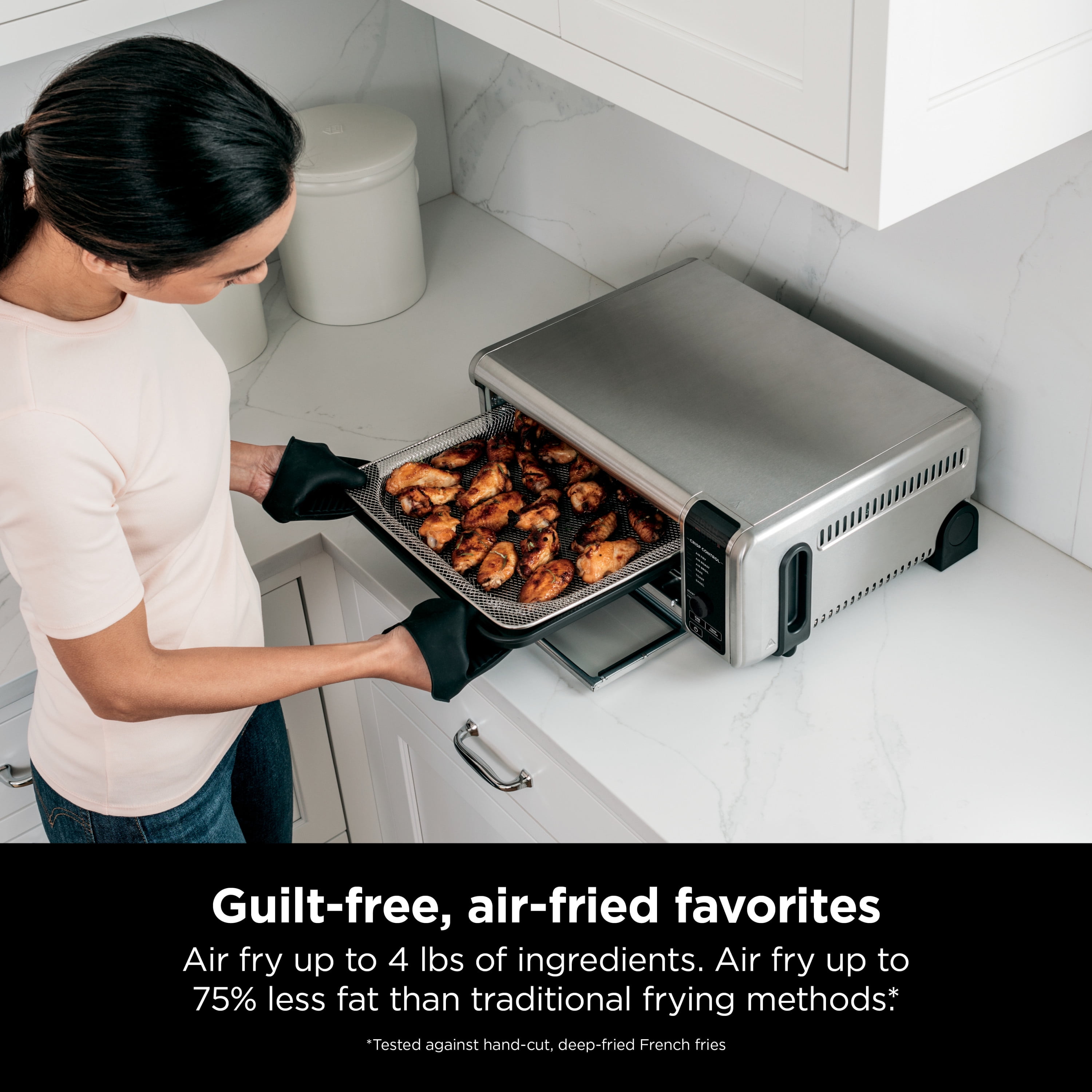 Ninja® SP100 Foodi™ 6-in-1 Digital Air Fry Oven, Large Toaster Oven, Flip-Away  for Storage 