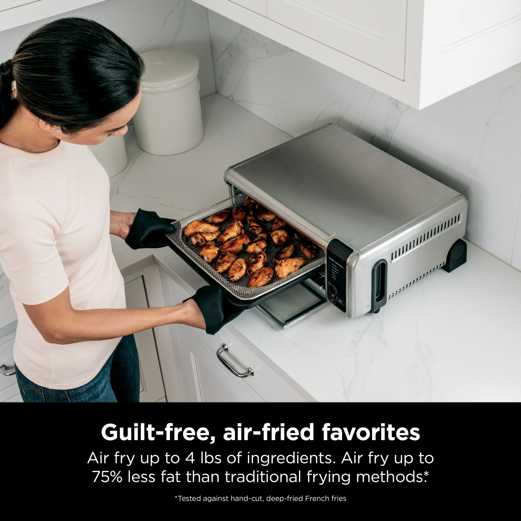 Ninja Foodi 6-in-1 9-Slice Countertop Toaster Oven, Air Fryer, Bake w/ Digital Crisp Control Technology, SP080 Stainless Steel