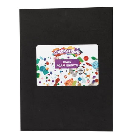 UPC: 0191487013703 | Colorations Black Foam Sheets – 10 Pack