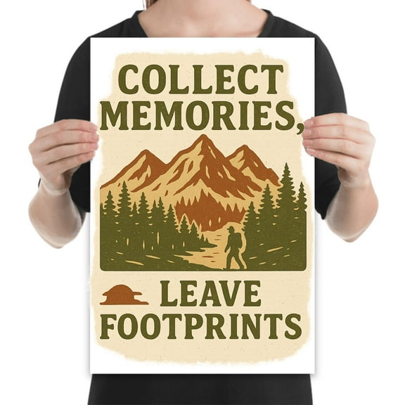 Vintage Travel Artwork - Hiking Lovers - 13x19 Poster Print - Cabin Decor