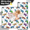 thumbnail image 4 of Monster Cartoon Truck White Pattern Teens Toddler Nap Mat with Pillow, Sleeping Mat Bag for Preschool Daycare 50"x20", 4 of 6