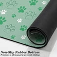 thumbnail image 3 of Dog Food Mat, Absorbent Water Bowl Mats Cat Pet Feeding Placemats Green 12 * 20 inch, 3 of 6