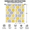 thumbnail image 2 of Blackout Kids Curtains,Yellow and Gray Geometric Quatrefoil Pattern Childrens Insulated Curtains Set Of 2,Bedroom Essentials,Toddler Room Decor 42x84in(106x213cm), 2 of 5
