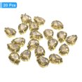 thumbnail image 3 of Unique Bargains 20Pack Teardrop Sew on Rhinestone - 14x10mm Glass Teardrop Crystal Rhinestones in Gold Prong Setting (Coffee), 3 of 7