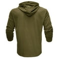 thumbnail image 5 of nerohusy Mens Lightweight Cotton Hoodies Pullover Fall Thin Long Sleeve Casual Workout Athletic Shirt Basic Plain Hooded Sweatshirts Army Green,XXL, 5 of 8