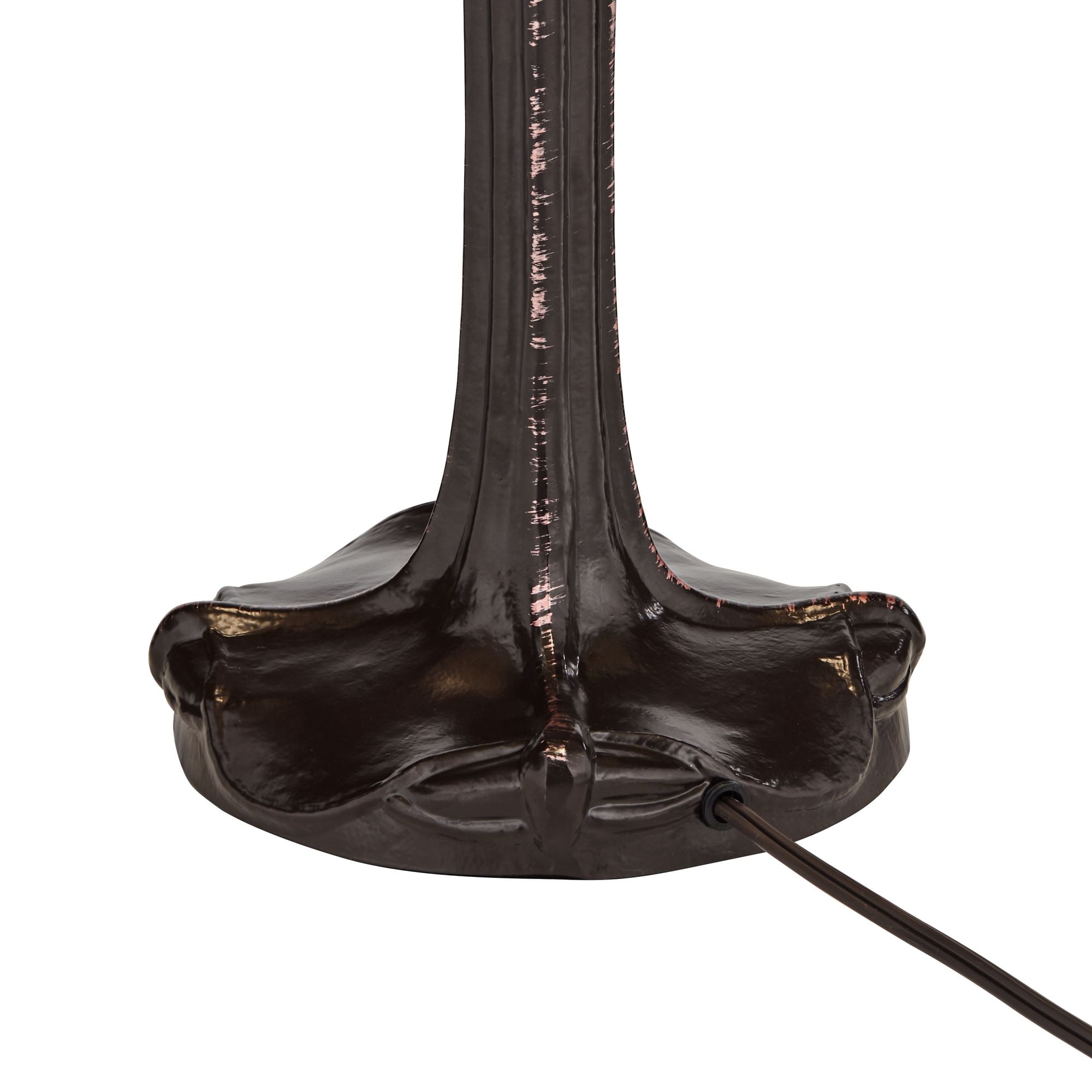 Robert Louis Tiffany Table Lamp 25" High Bronze Tiffany Style Stained Glass Art Shade for Living Room Family Bedroom Bedside Nightstand
