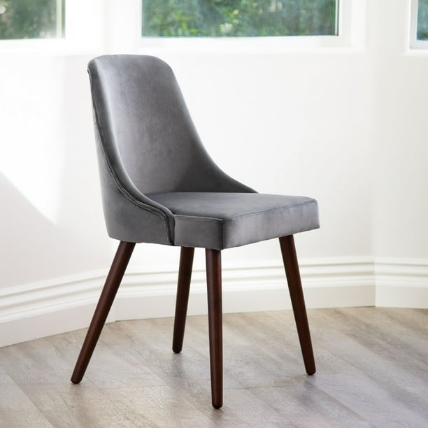 Devon & Claire Nora Velvet Dining Chair, Charcoal Grey