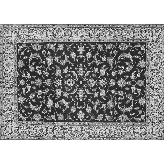 Ahgly Company Indoor Rectangle Persian Gray Traditional Area Rugs, 4' x 6'