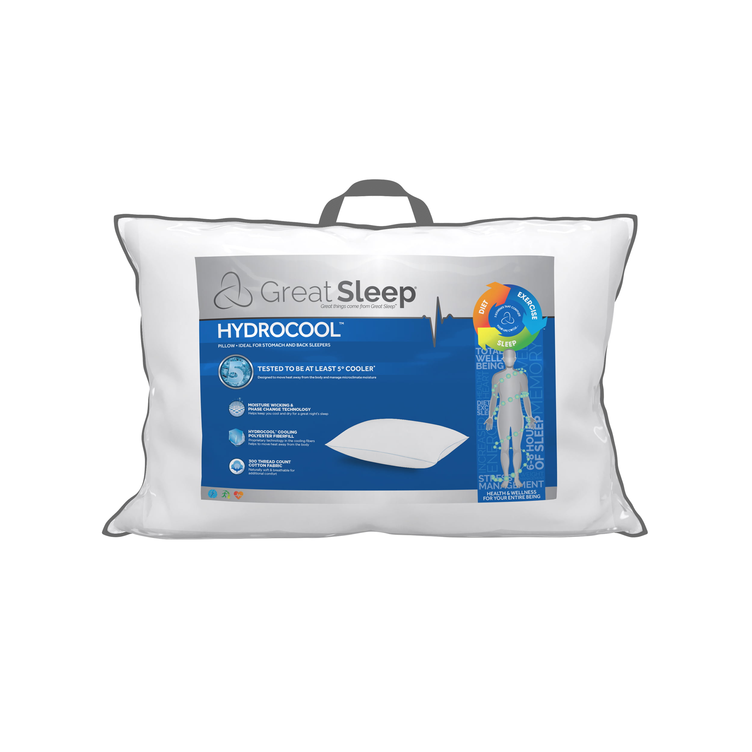 Pack of 1 Snuggledown Back Sleeper Medium Support Pillow 