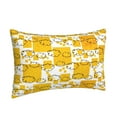 thumbnail image 2 of YFYANG Super Soft Rectangular Plush Cushion Cover (Without Pillow Insert), Yellow Fantasy Geometric Clouds Comfort and Non-Pilling Hidden Zip Bedroom Sofa Pillowcases, 14"x20", 2 of 9
