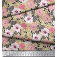 thumbnail image 2 of Soimoi Poly Georgette Fabric Leaves & Floral Artistic Print Fabric by The Yard 52 Inch Wide, 2 of 3