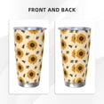 thumbnail image 3 of Lsque Sunflowers And Bee Pattern 20oz Car Cup with Lid and Straw, Insulated Coffee Cup with Straw Topper, Spill Proof Travel Coffee Mug, Stainless Steel Tumble-Without Straw, 3 of 8