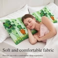 thumbnail image 5 of St. Patrick's Day Body Pillow Covers 20"x54", Spring Shamrock Leaves Gnomes Flower Green Soft Brushed Microfiber Breathable Throw Pillow Covers, Pillowcase with Zipper for Couch Sofa Bedroom, 5 of 9