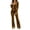 Rose Gold, variant on Womens Lounge 2 Piece Sets Zip Up Long Sleeve Velvet Hooded Sweatshirts Flare Sweatpants Drawstring Waist Tracksuit Casual Outfits Lounge Wear