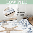 thumbnail image 4 of CURLYOOT Starfish and Seashells Ocean Coral Beige Area Rug 3x5 Ft Rugs for Entryway Entrance Kitchen, Washable Non Slip Indoor Floor Carpet for Bedroom Living Room, 4 of 8