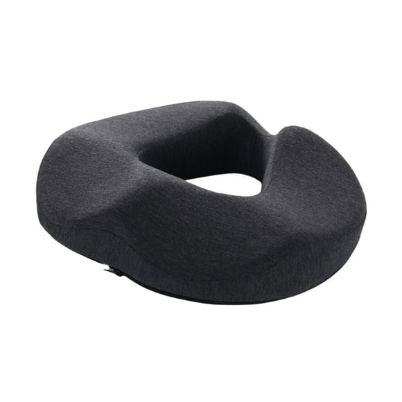 Cojín para silla de oficina Strade Fareast Limited almohada tipo Donut para hemorroides coxis espuma viscoelástica gris