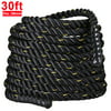 "Yaheetech 1.5"" Poly Polyester 30ft Battle Rope Exercise Workout Strength Training Undulation"