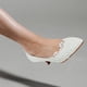 thumbnail image 5 of EeaseMX 1 par de zapatos de tacón alto con encaje puntiagudo para novia, sexys, para boda (blancos), 5 of 7