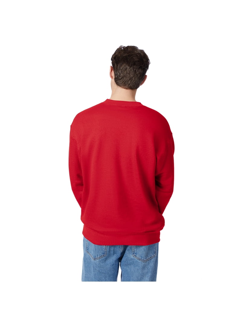 Hanes, Men's Heavyweight Fleece Crewneck Sweatshirt, XL, Deep Red