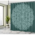 thumbnail image 4 of Ambesonne Oriental Shower Curtain, Abstract Round Mandala Art, 69"Wx75"L, Forest Green, 4 of 4