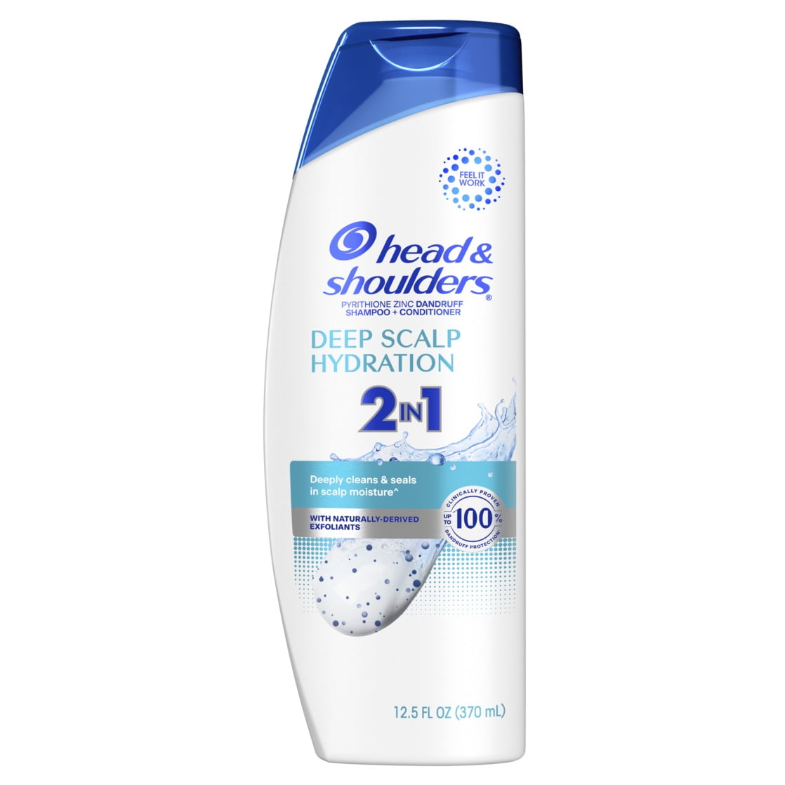 (3 pack) Head and Shoulders 2 in 1 Dandruff Shampoo and Conditioner, Deep Scalp Hydration, 12.5 fl oz