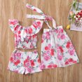 thumbnail image 2 of ZAXARRA Baby Floral Suit, Short Sleeve Ruffle Top+Short Pants+Lace Up Cloak, 2 of 5