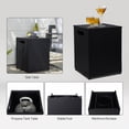 thumbnail image 6 of 32-inch Fire Pit Table, 65000 BTU Outdoor Fire Pit, Includes Tank Table, Wind Guard, Rain Cover, and Enamel Baking Pan; CSA-Certified,4–8 People, 6 of 8