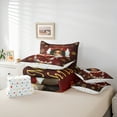 thumbnail image 6 of Manfei Merry Christmas 7pcs Bedding Comforter Set，Black Cute Princess Queen Bedding Sets,Gold Xmas Snowflake Queen Sheet Sets For Girls Kids,Super Cozy Room Decor Reversible, 6 of 8