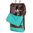 thumbnail image 2 of Tough 1 Nylon 2 Pockets Quick Grip Bridle Halter Prong Tack Rack Turquoise Brown, 2 of 2
