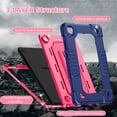 thumbnail image 4 of JBuwsdan for Lenovo Tab One 8.7 inch Tablet Case,Shockproof Heavy Duty Kids Friendly Built-in Kickstand with Shoulder Strap Case for Lenovo Tab One 8.7 inch/K9 TB305FU (2025) Tablet(Navy/Pink), 4 of 8