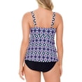 thumbnail image 4 of Swim Solutions Womens Printed Hip Minimizer One-Piece Swimsuit, 4 of 4