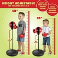 thumbnail image 2 of ToyVelt Kids Freestanding Speed Bag, 15", 2.2 lb, Red & Black, 2 of 6