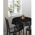 thumbnail image 4 of Black Golden Floral Suqare Tablecloth - 60 x 60 Inch, Modern Abstract Art Spring Flowers Waterproof & StainResistant Tablecloth, Washable Oil-proof Table Cover for Dining/Party/Wedding/Camping/Buffet, 4 of 9