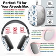 thumbnail image 2 of Protective Cover for AirPods Max Delft Tile Seamless Patterns, Blue White=8 Headphones Aesthetic Print Snap On Cases, 2 of 5