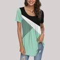 thumbnail image 2 of Pisexur Hauts pour Femmes 2023 Été Grande Taille Tuniques Décontractées à Col Rond Chemises à Manches Courtes Pétale Coupe Ample Blouse Mignonne, 2 of 5