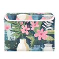 thumbnail image 7 of Yayeee Collapsible Storage Bin with Lid Fabric Closet Decorative Basket with Handles, Green Floral, 7 of 7