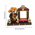 thumbnail image 3 of Wooden Picture Frame Day of The Dead Decorations with Sugar Skull Accents for Halloween Home Display, 3 of 6