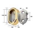 thumbnail image 2 of Zinc Alloy Oval Closet Rod End Supports Wardrobe Flange Bracket Holder, 2 of 8