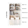 thumbnail image 5 of TROPOW 63 Inches Tall Storage Cabinet,5-Tier Bookcase,Wooden Bookshelf Storage Organizer,Freestanding Display Storage Cabinet,Bookcase and Bookshelf for Home Office, Living Room,Bedroom,White, 5 of 6