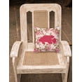 thumbnail image 2 of Fish - Tropical Fish Shabby Chic Pink Roses Fabric Decorative Pillow, 2 of 2