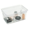 thumbnail image 6 of Simplify Small Lidded Plastic Storage Bin Basket with Handles, Clear, 6 of 10