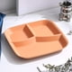 thumbnail image 5 of Platos de 25 cm con compartimentos para cenas con pajita, reutilizables, para adultos y principiantes, ideal para picnic (1 plato Aestivo | Naranja | AESTIVO), 5 of 8