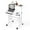White, variant on Giantex Mobile Stand up Computer Desk, Rolling Standing Laptop Cart w/2 Tilting Desktops & Sitting or Standing Modes