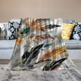 thumbnail image 2 of Orinice Feathers Warm Lightweight Blanket Soft Fleece Blankets for All Seasons - Decorative Cow Gifts Blanket in Multiple Sizes 50x60in, 2 of 6