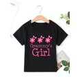 thumbnail image 1 of Grammy's Girl" Light Gray Graphic Tee for Youngsters Girls - Soft Cotton, Casual Round Neck Short Sleeve T-Shirt with Pink Floral Print Design, Perfect for Spring/Summer, Little Girl Clothes, 1 of 6