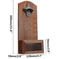 thumbnail image 3 of Abridor de botellas, pared de madera vintage montada con recolector de tapas, 3 of 5