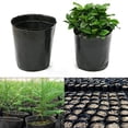 thumbnail image 4 of MYG 100pcs Garden Black Plastic Breathable Nutritional Plant Containers, 4 of 5